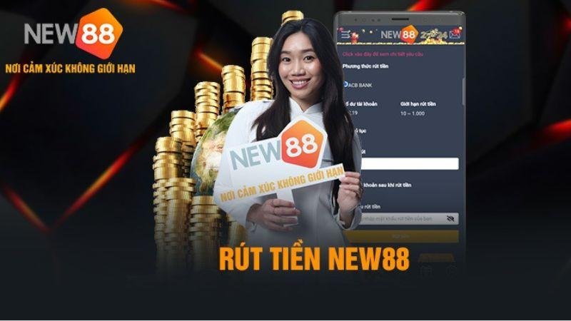 Đa dạng phương thức rút tiền new88